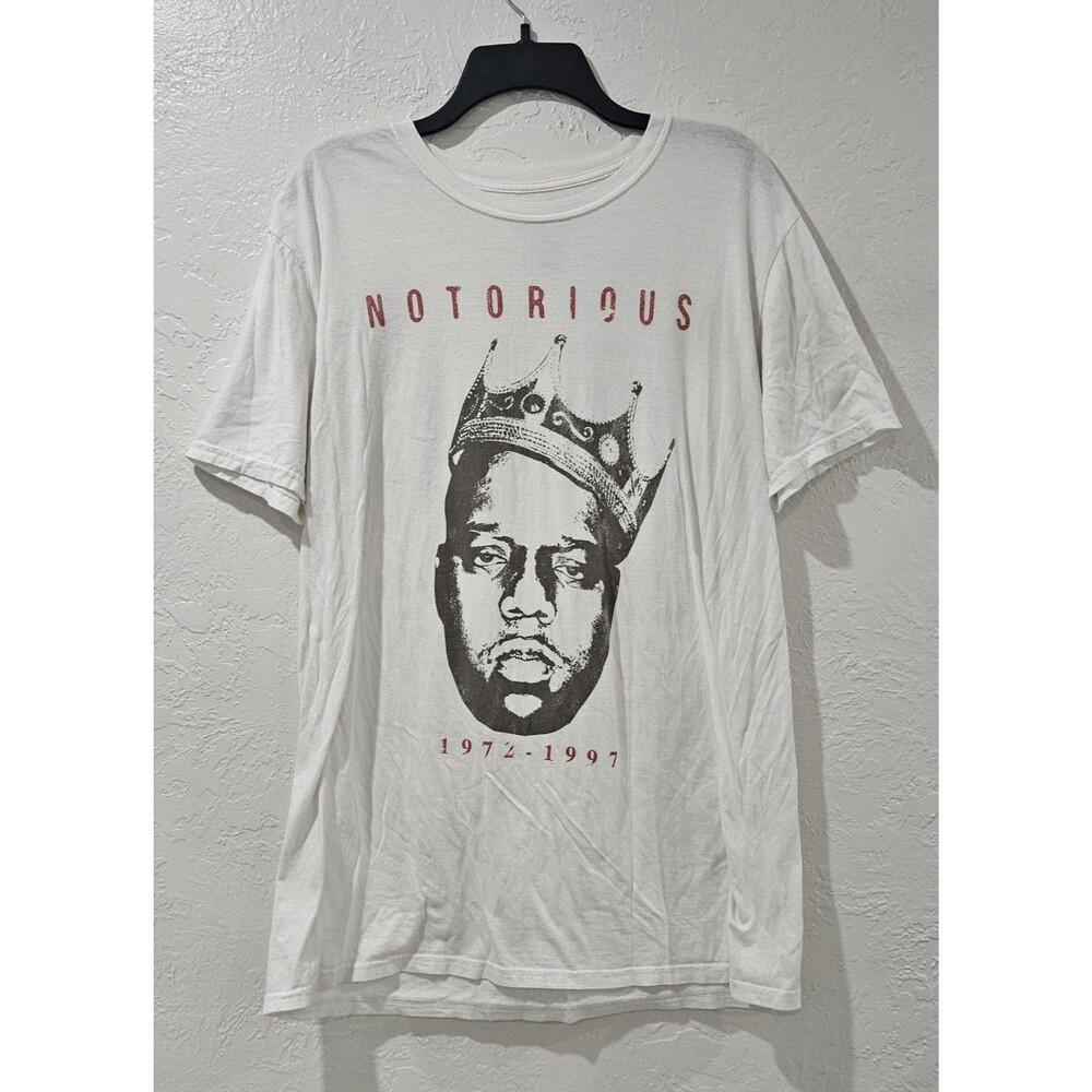 Notorious B.I.G King's County Arena Concert White T-Shirt 1972-1997 Men’s Large
